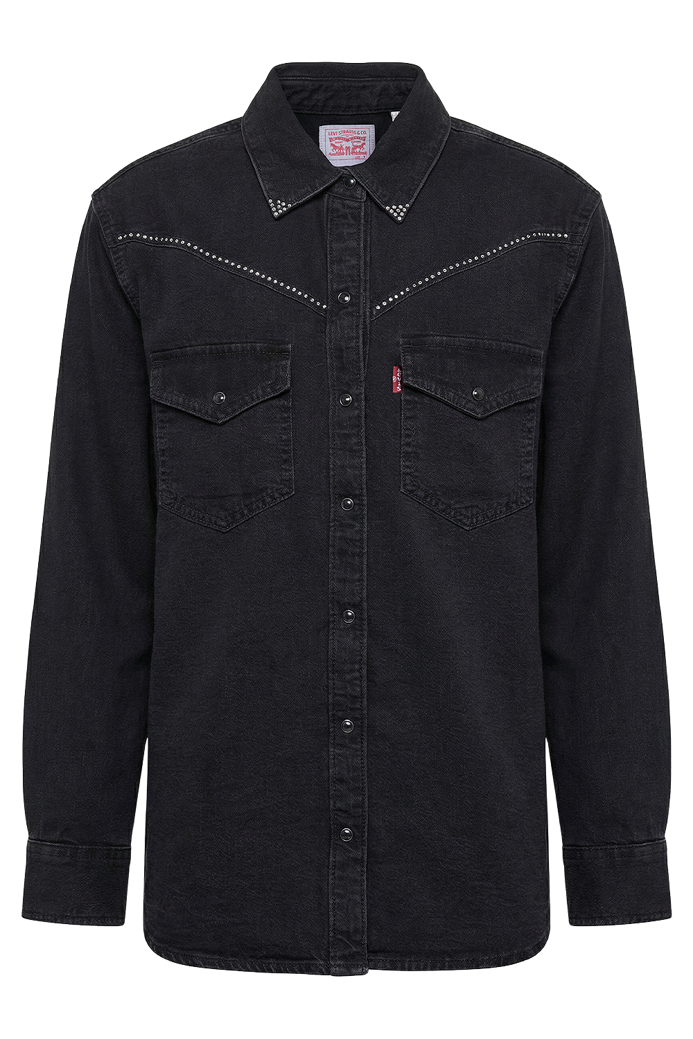 תמונה קידמית של חולצה מכופתרת ארוכה