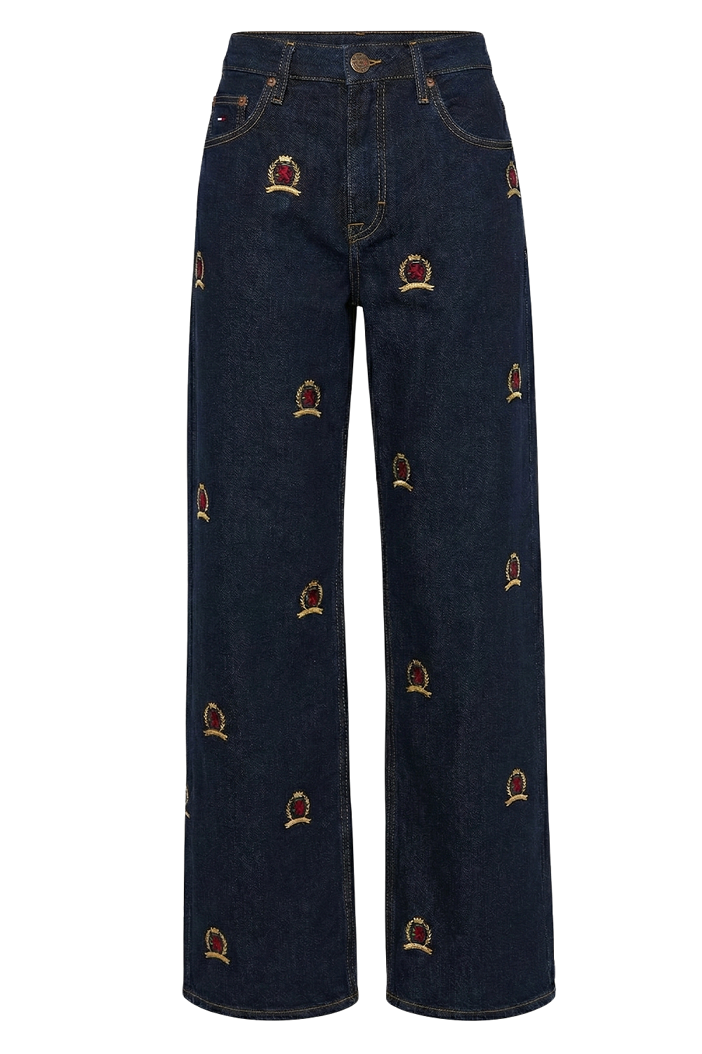 תמונה קידמית של מכנסי ג'ינס מעוצבים