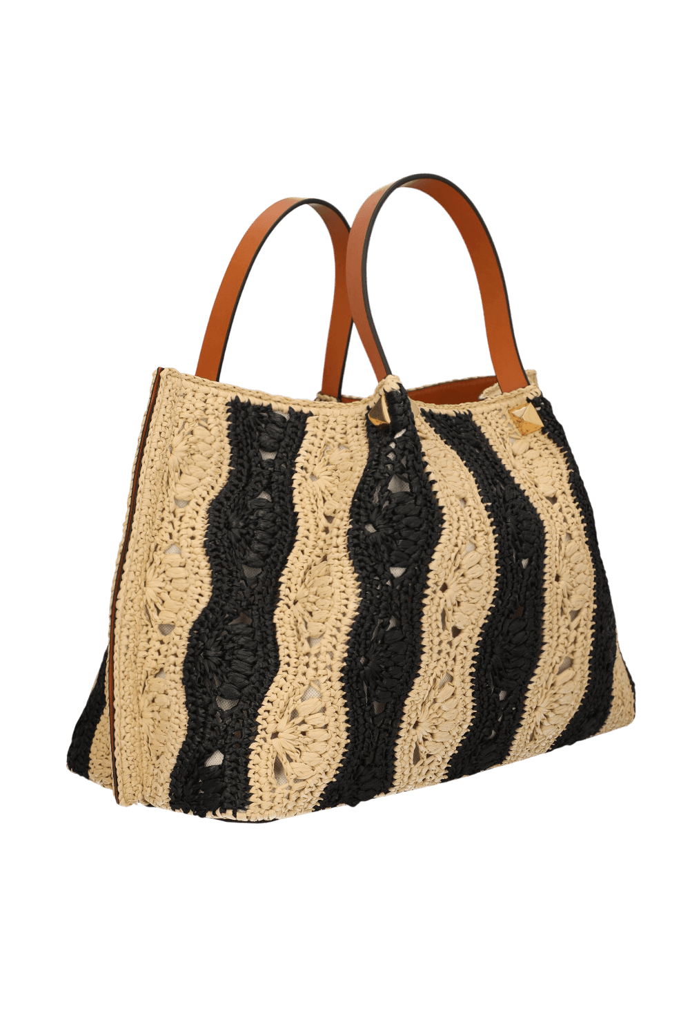 תמונה אחורית של תיק קש מדיום