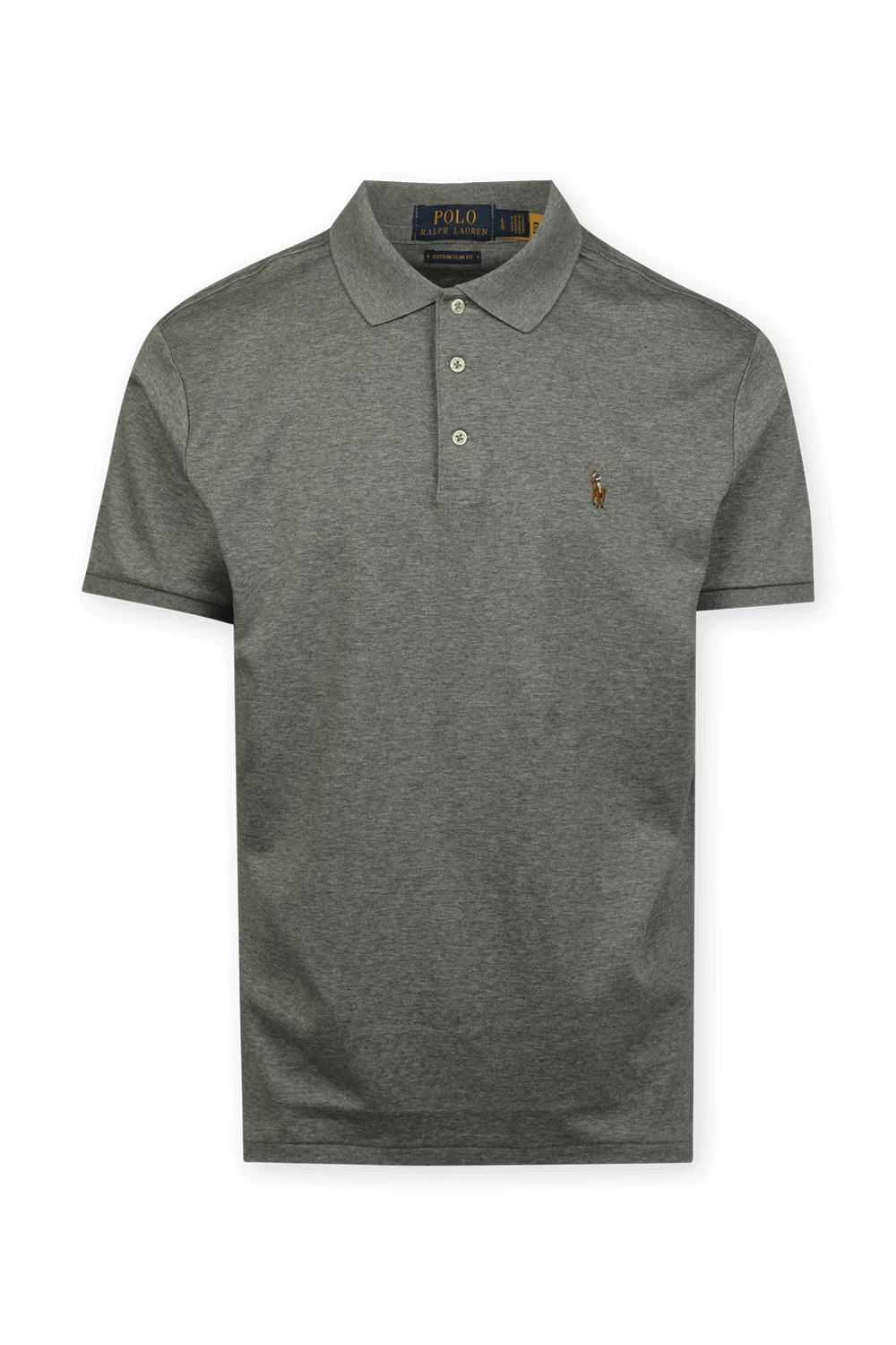 תמונה קידמית של Logo Polo Shirt in Grey