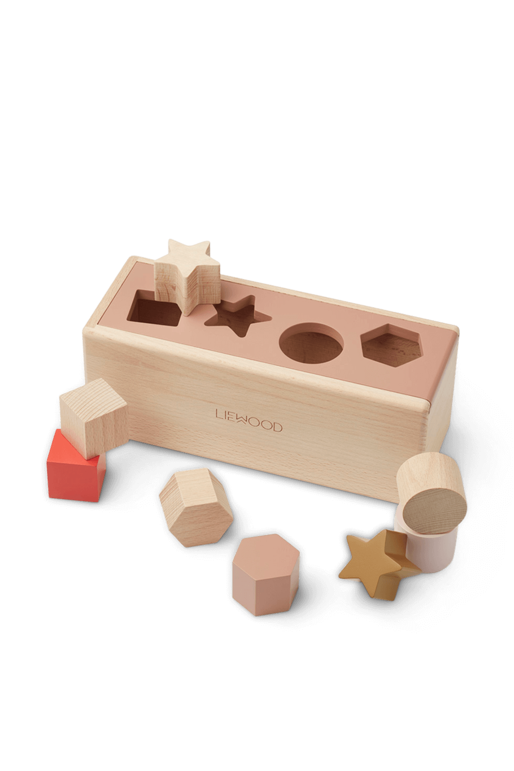 משחק הרכבה מעץ מלא עם צורות גיאומטריות LIEWOOD