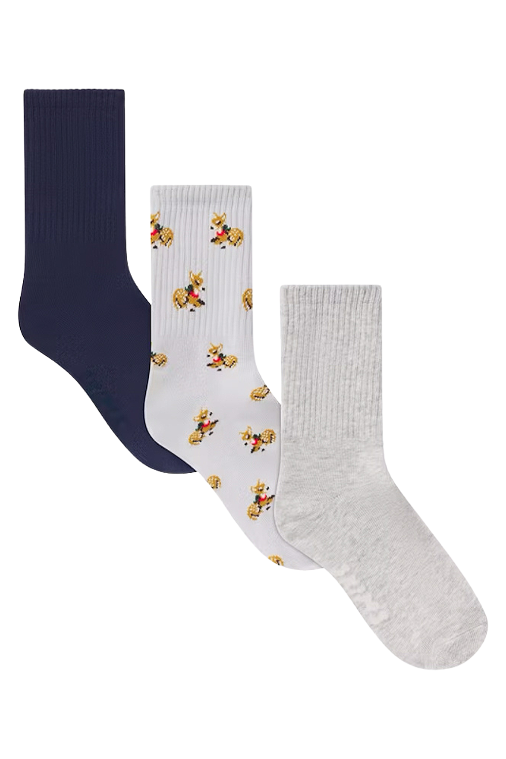תמונה קידמית של RIBBED CREW SOCK 3-PACK