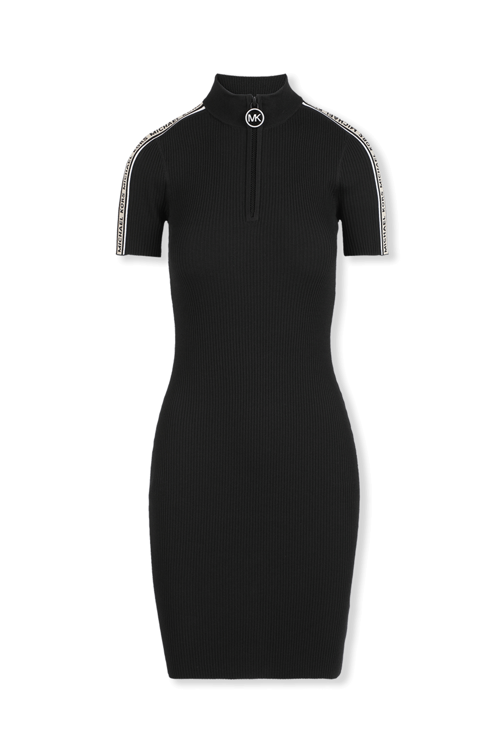 שמלת מיני שחורה עם לוגוטייפ MICHAEL KORS