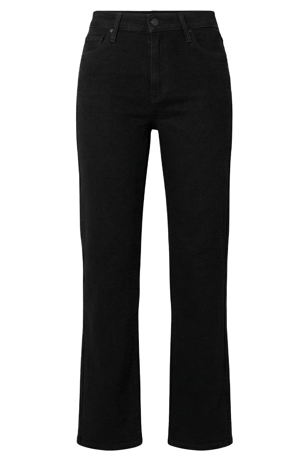 תמונה קידמית של מכנסי ג'ינס בגזרה גבוהה