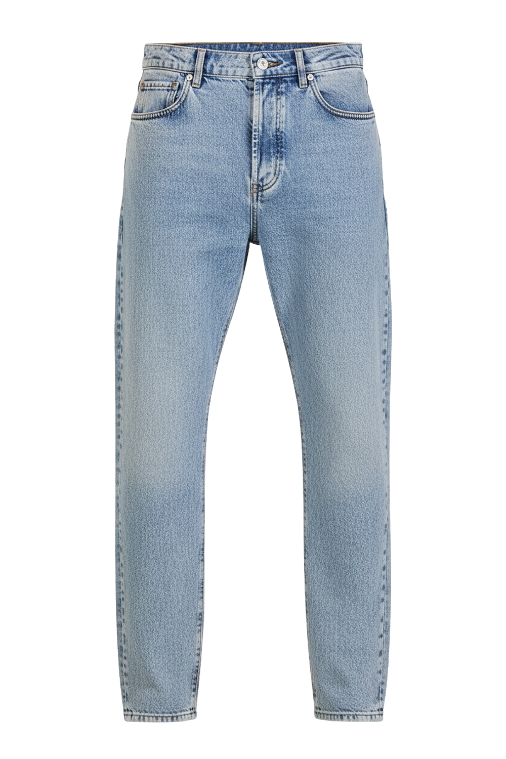 תמונה קידמית של מכנסי ג'ינס בגזרה ישרה