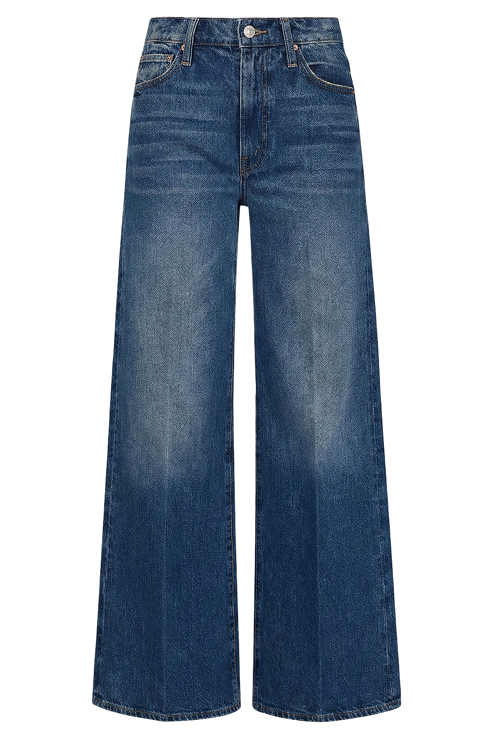 תמונה קידמית של מכנסי ג'ינס בגזרה מתרחבת