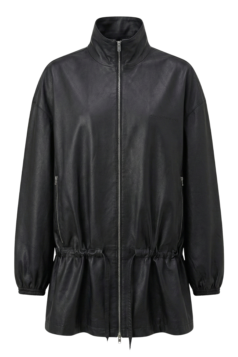 תמונה קידמית של ז'קט עור אוברסייז