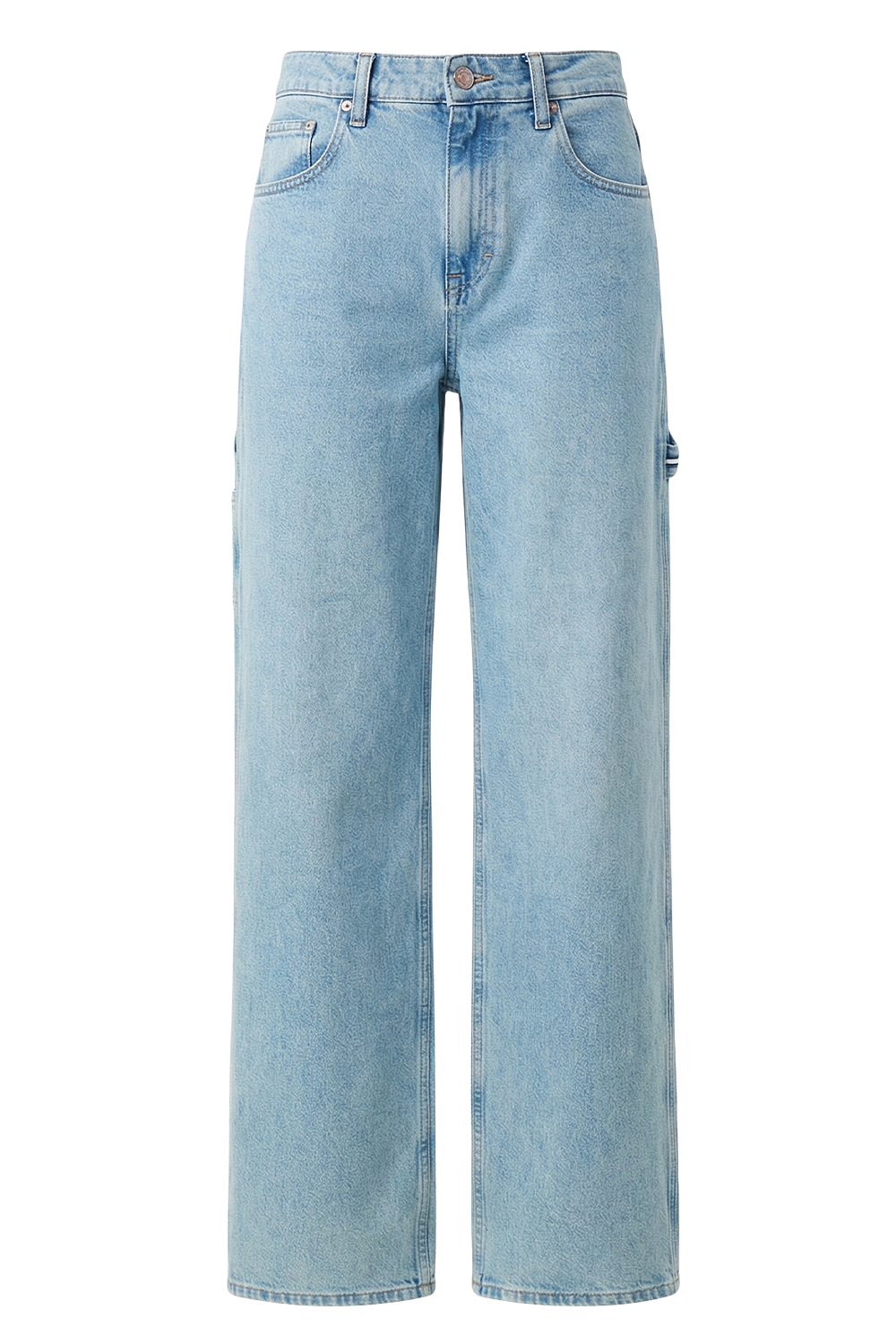 תמונה קידמית של מכנסי ג'ינס בגזרה משוחררת