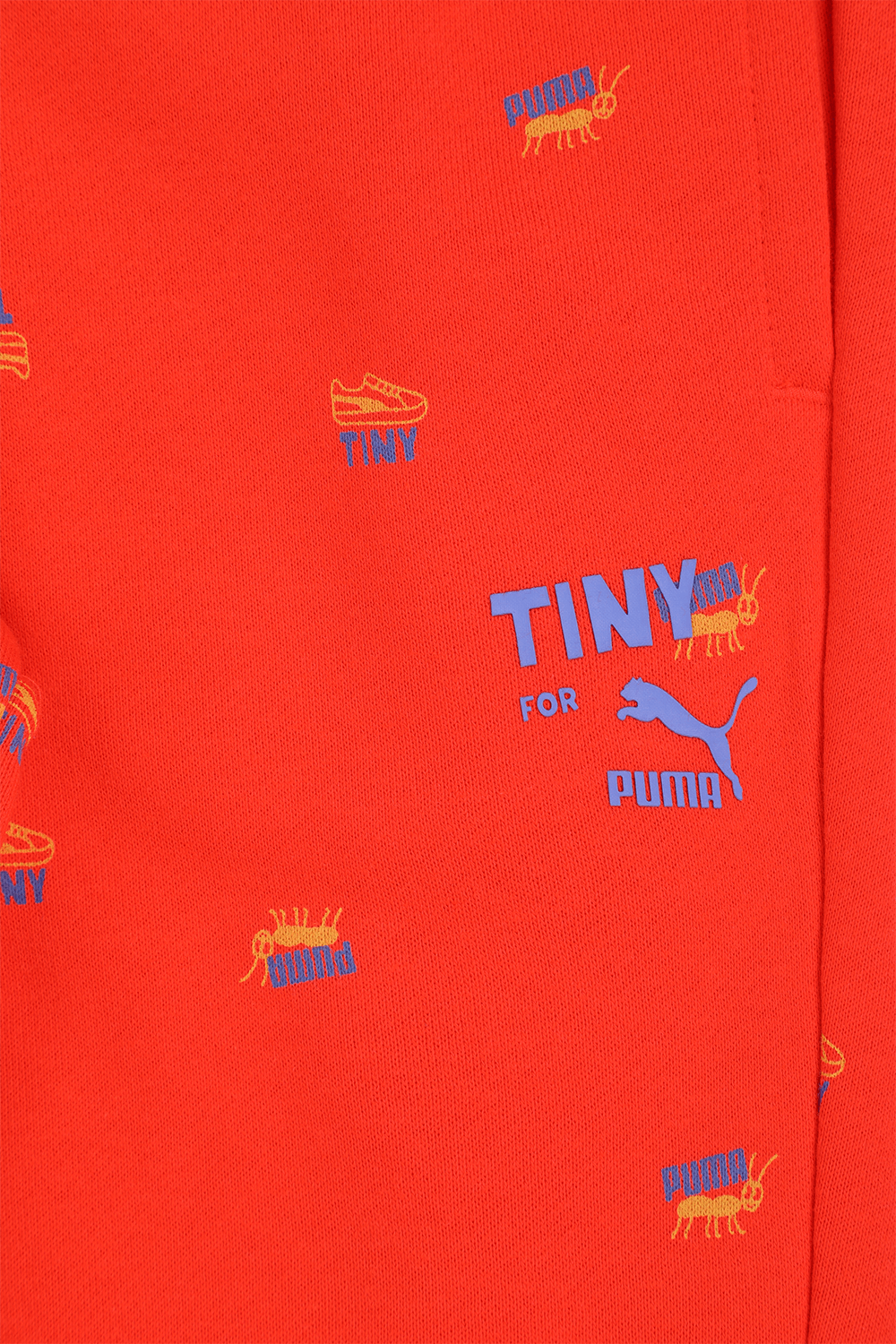 תמונה אחורית של גילאי 2-12 מכנסי טרנינג פומה עם טייני איי-או-פי בגוון אדום