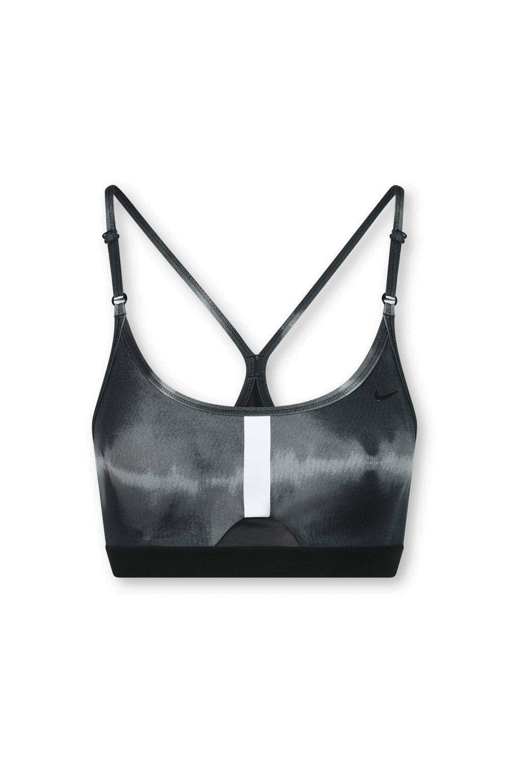 תמונה קידמית של חזיית ספורט בגוון אפור-שחור