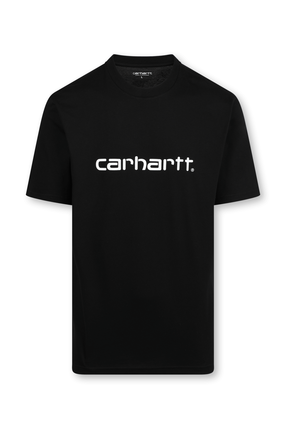 תמונה קידמית של חולצת לוגו בגוון שחור