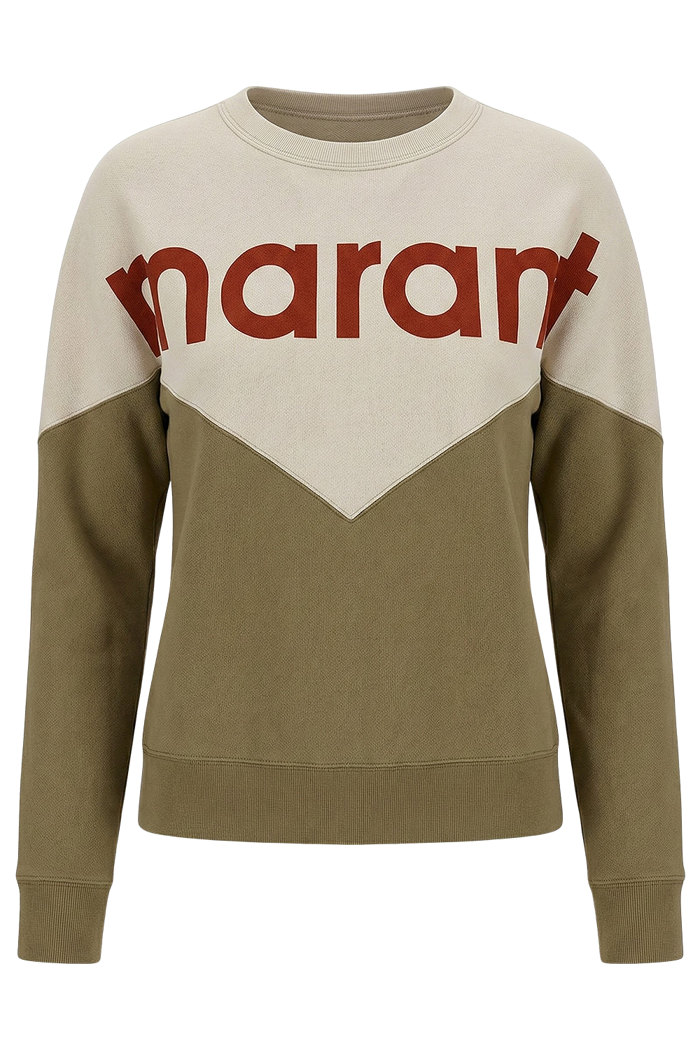 תמונה אחורית של סווטשירט עם צווארון מעוגל