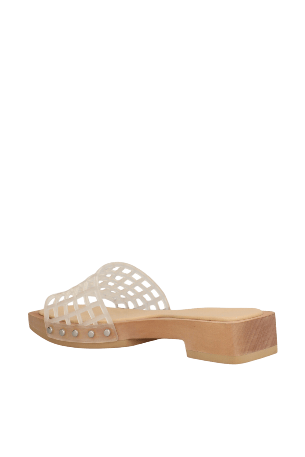 תמונה אחורית של כפכפי עץ