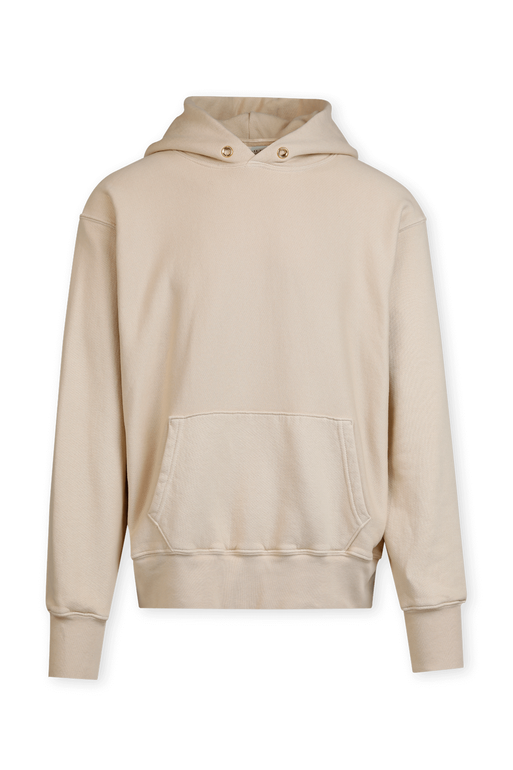 תמונה קידמית של סווטשירט קפוצ'ון בגוון שמנת