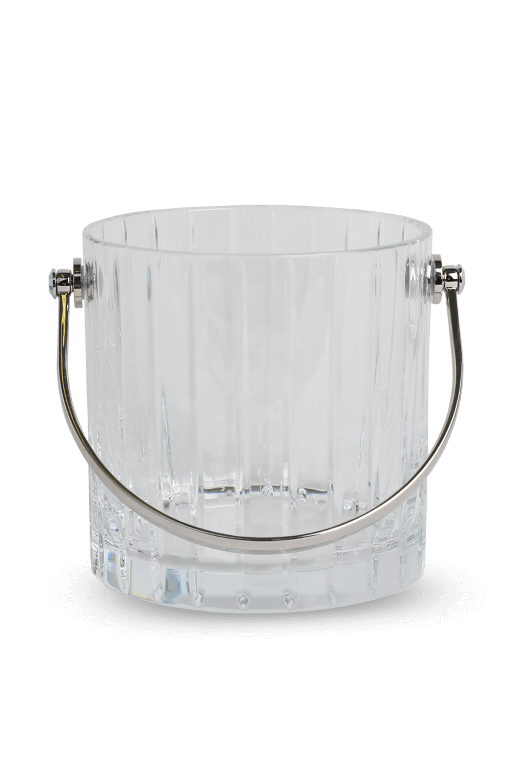 תמונה קידמית של דלי לקרח מקריסטל שקוף