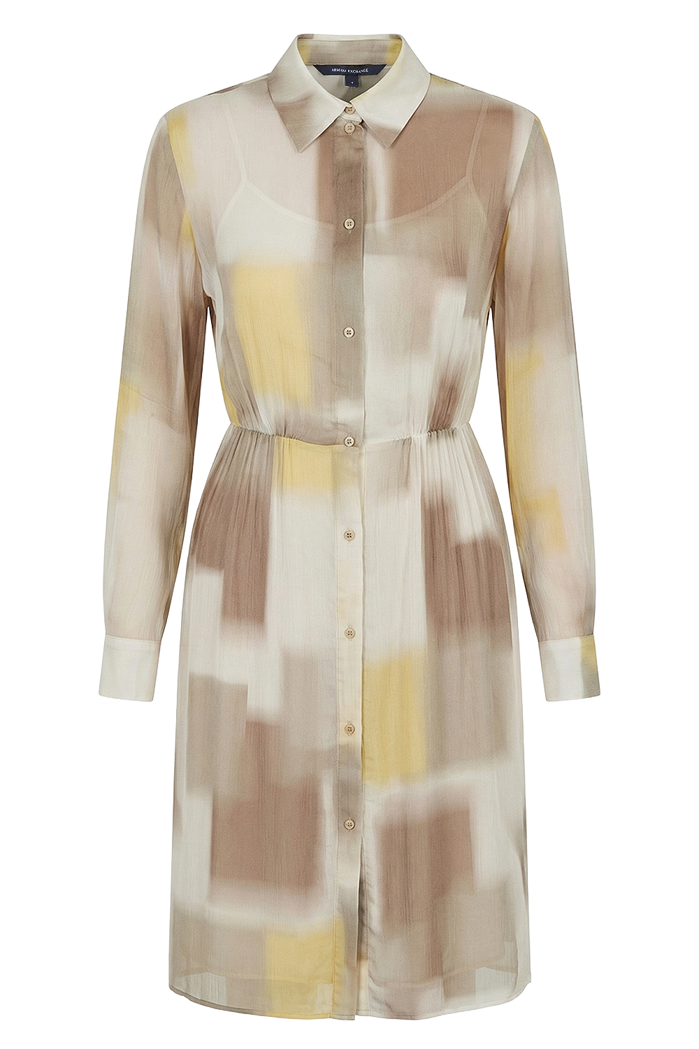 תמונה קידמית של שמלת מידי כפתורים