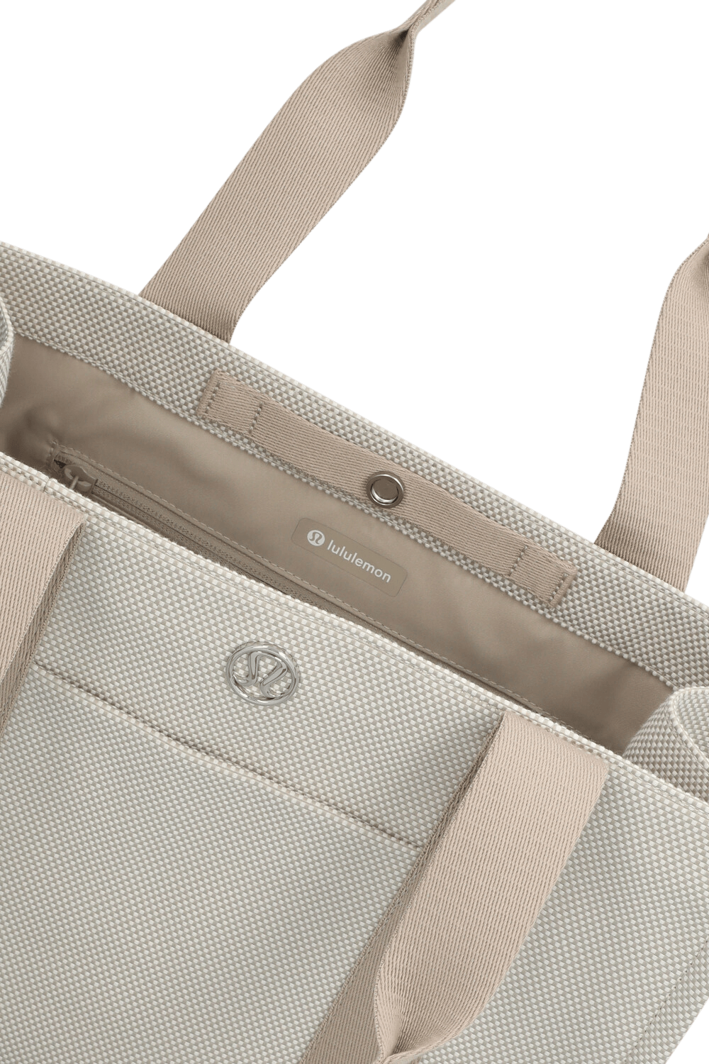 תמונת פנים של Two-Tone Canvas Tote Bag