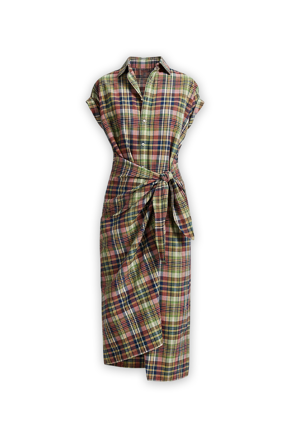 תמונה קידמית של שמלת מעטפת מקסי