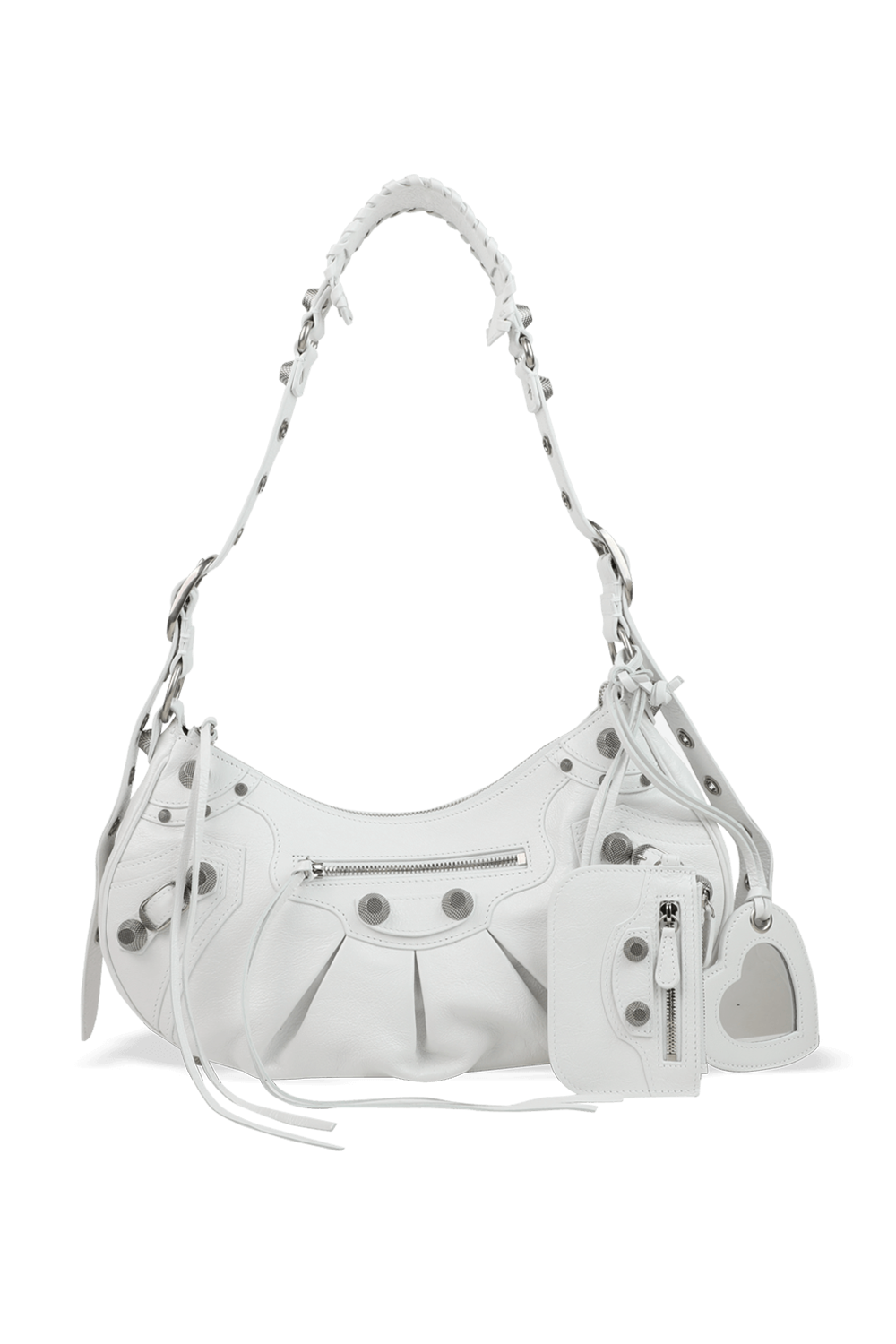 Le Cagole Small Shoulder Bag in White Factory 54