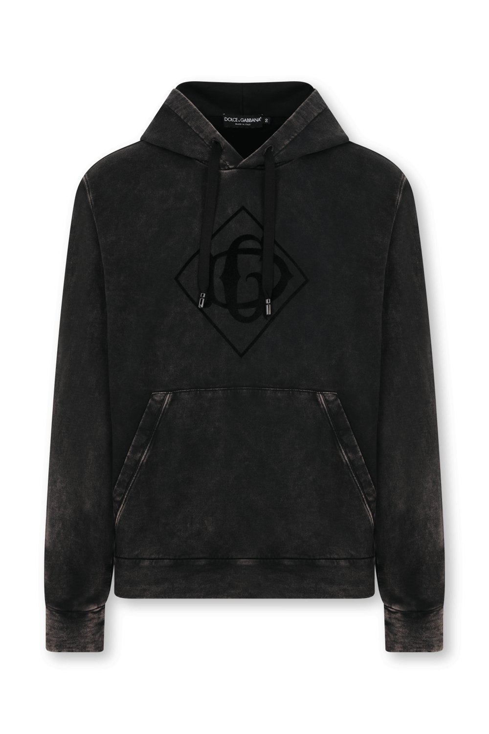 תמונה קידמית של סווטשירט קפו'צון במראה משופשף מכותנה