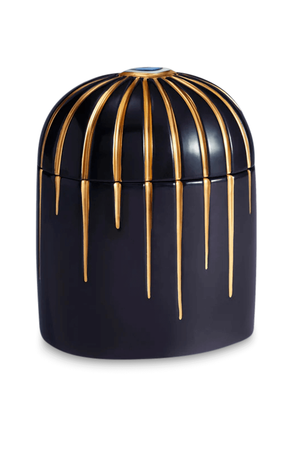 תמונת תקריב של Lita-Candle Blue+Gold