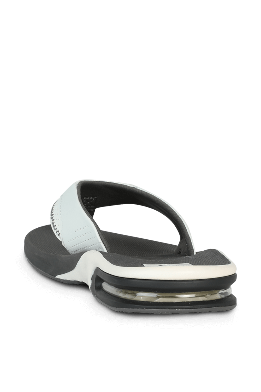 תמונה אחורית של Fanning Flip Flop in Grey and White