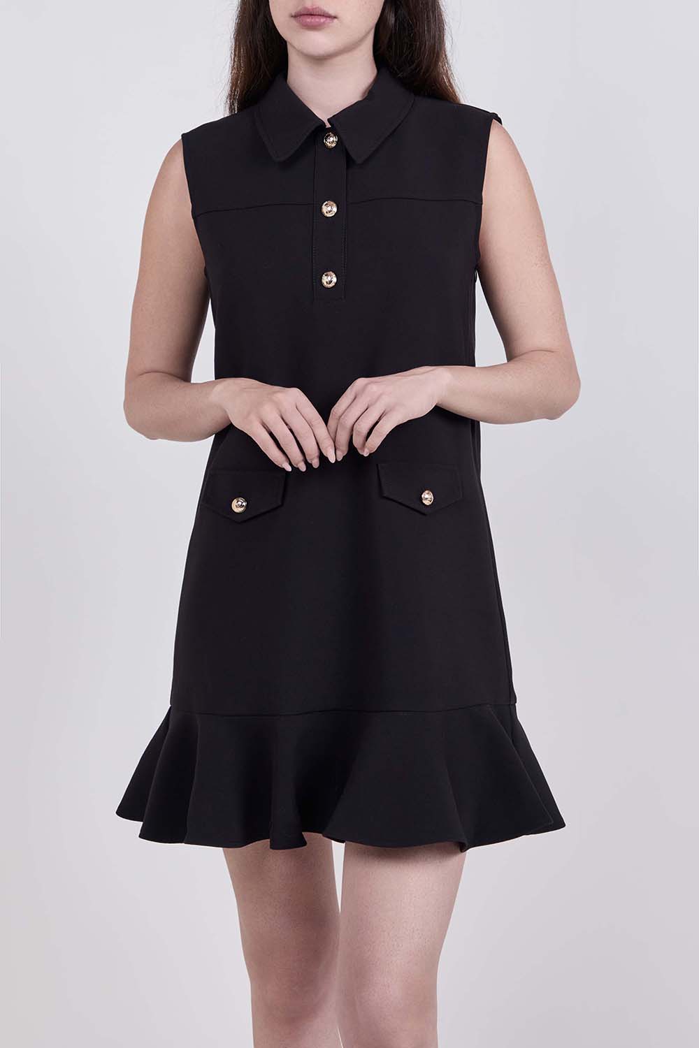 תמונת דוגמן קידמית של שמלת מיני מלמלה