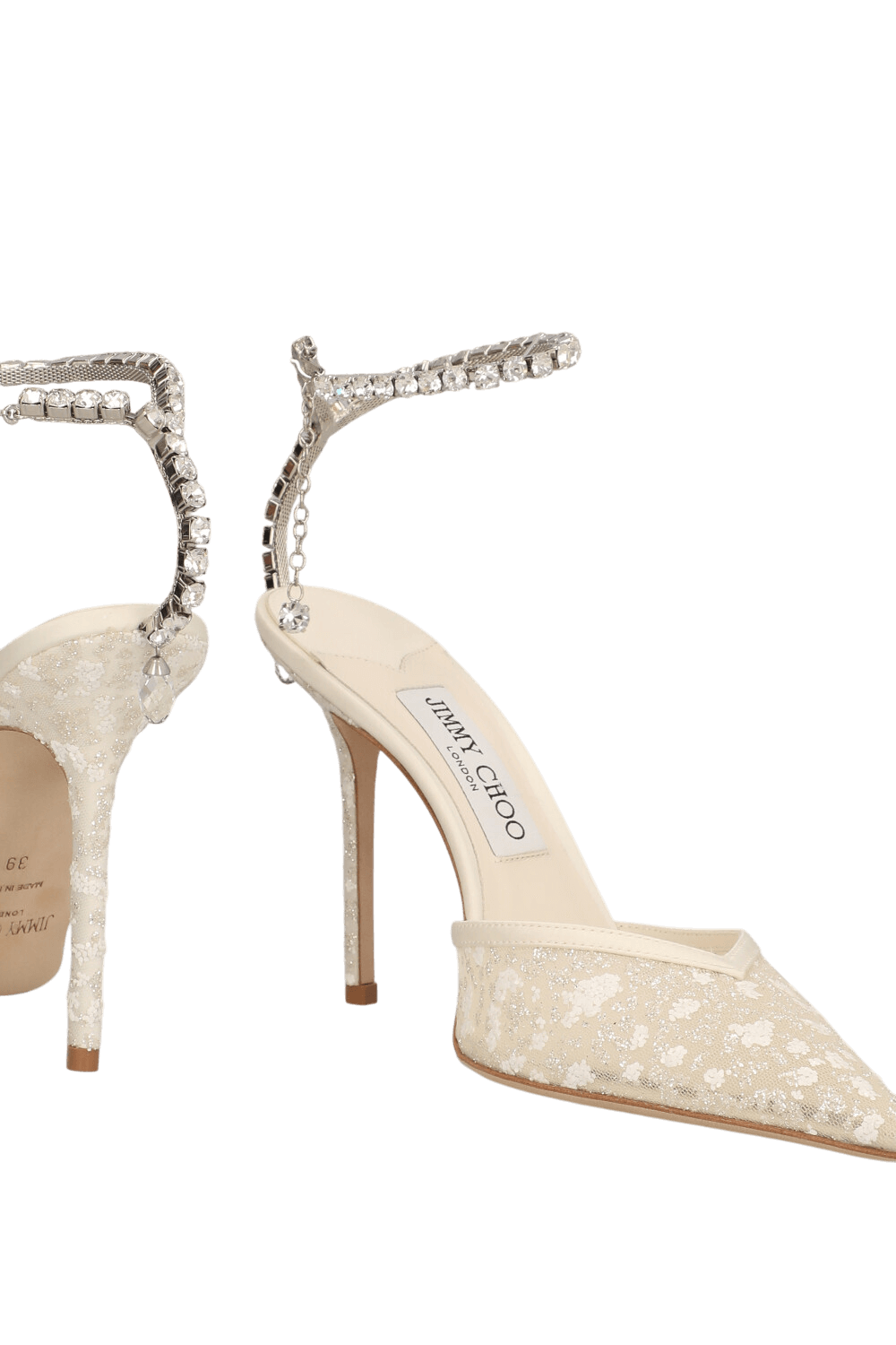 תמונת תקריב של נעלי עקב קלאודי גליטר טול