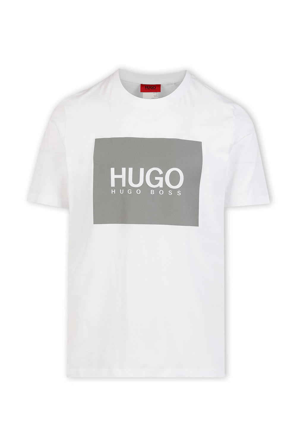 תמונה קידמית של White Tee with Reflective Logo Print