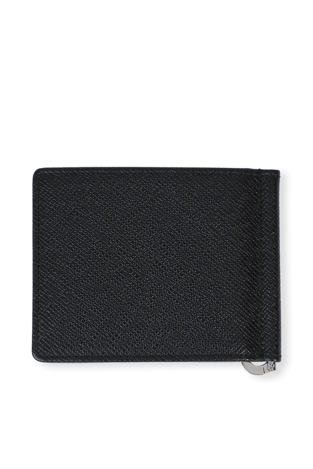 תמונה אחורית של Wallet Grained Leather Black