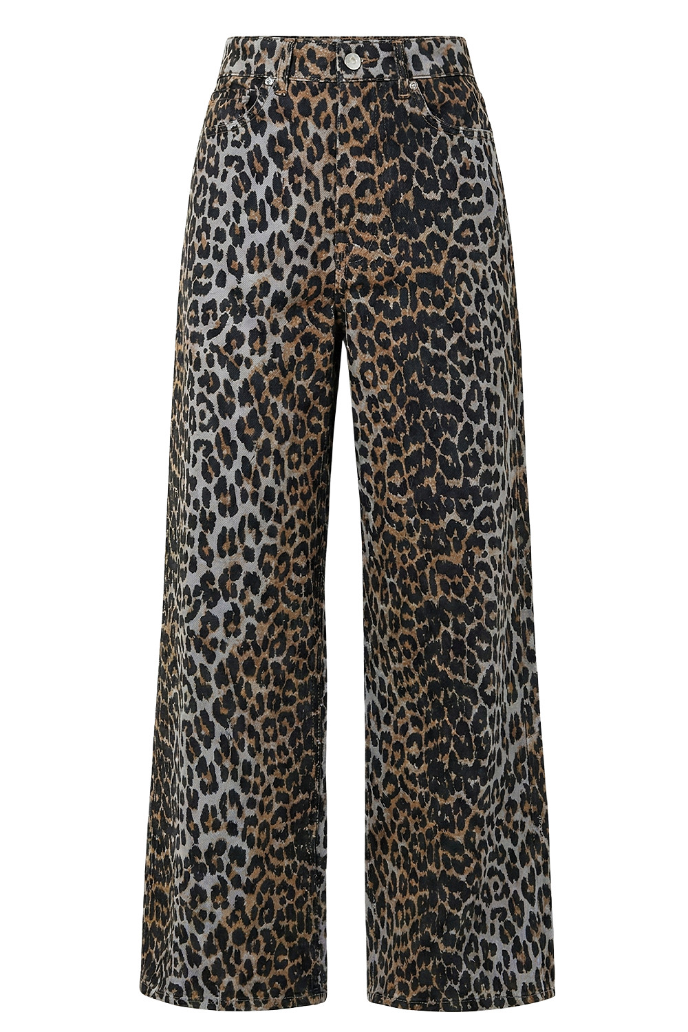 תמונה קידמית של מכנסי ג'ינס מנומרים