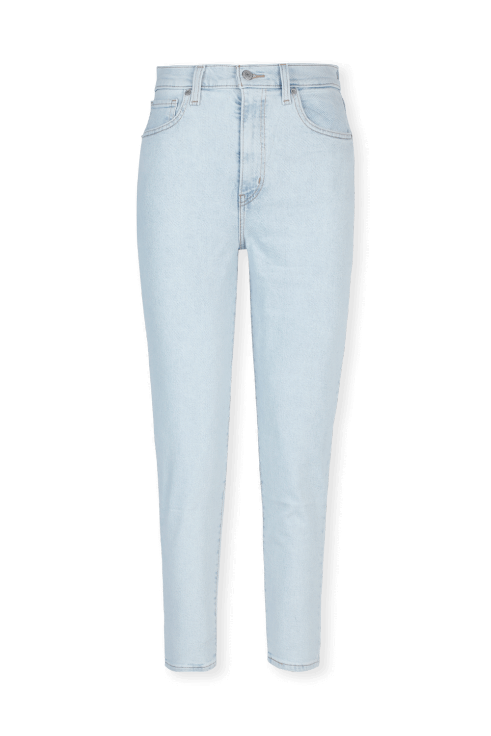 תמונה קידמית של High Waisted Taper Jeans in Super Light Wash