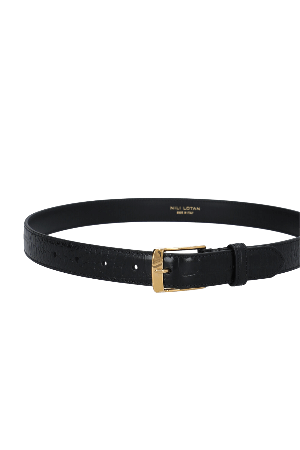 תמונת פנים של חגורת עור קרוקו