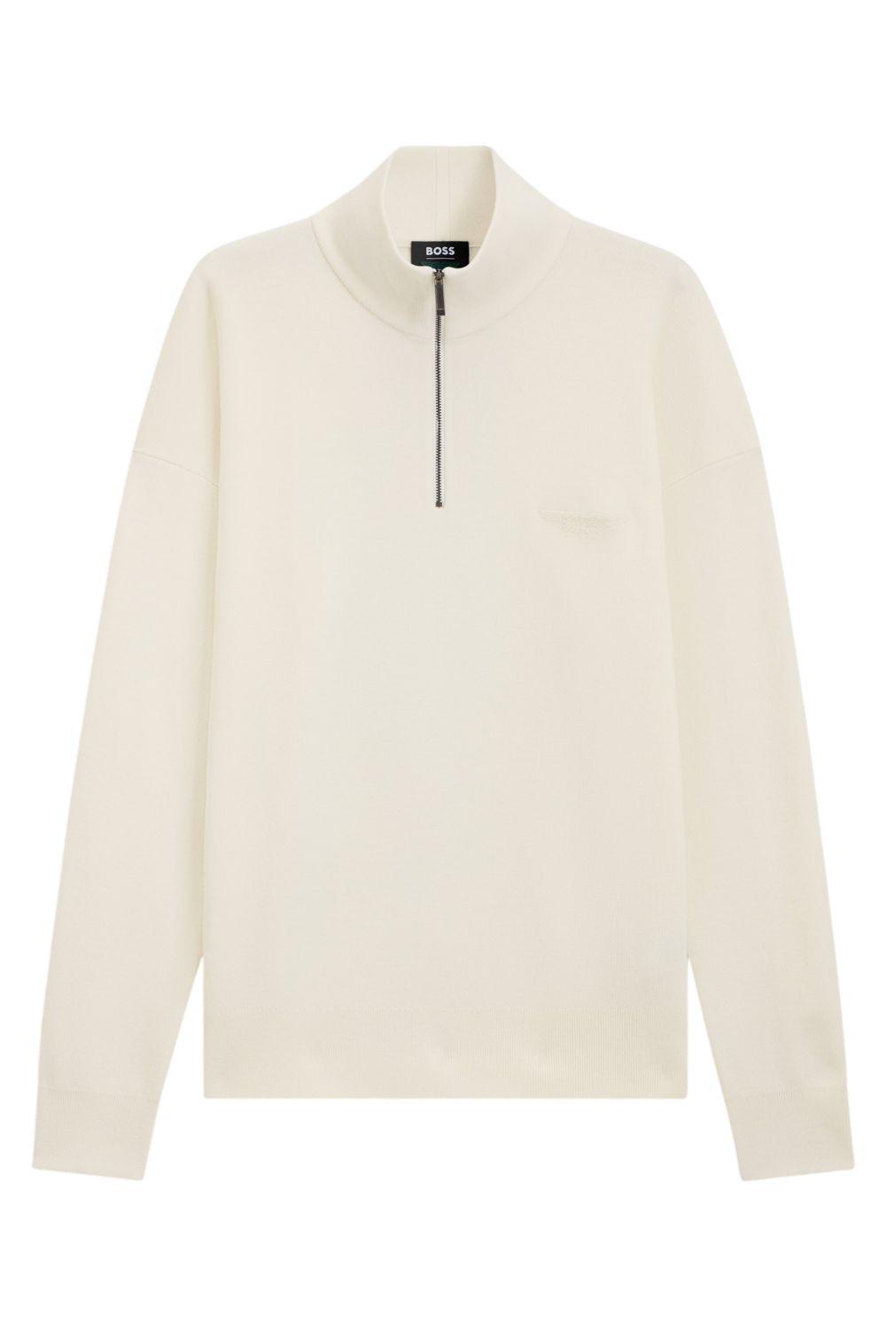 תמונה אחורית של סווטשירט חצי רוכסן בוס X אסטון מרטין