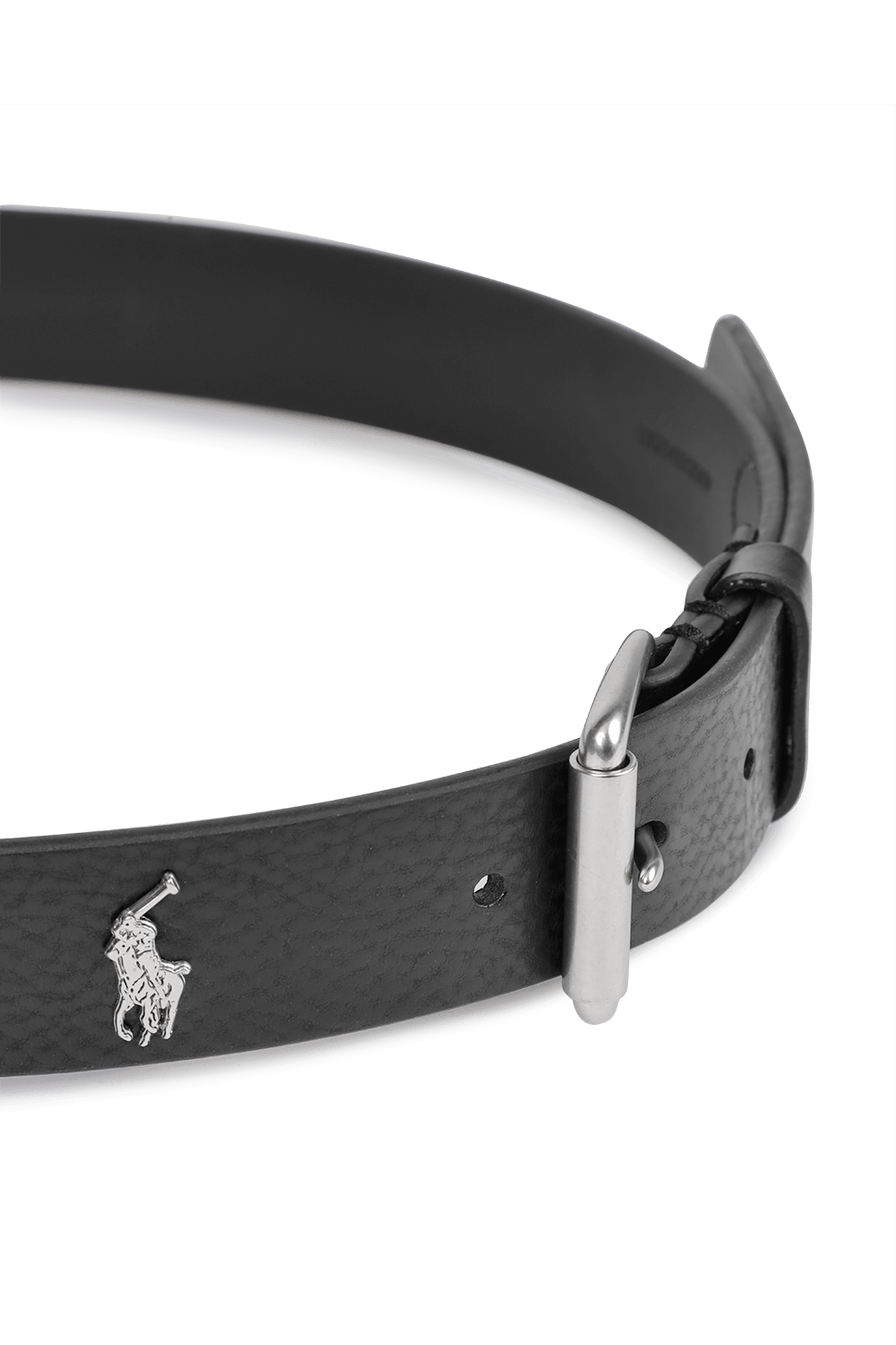 Polo Player Leather Belt in Black POLO RALPH LAUREN