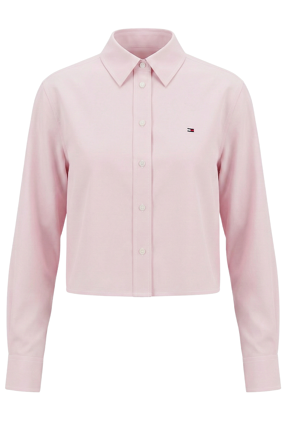 תמונה קידמית של חולצה מכופתרת קרופ