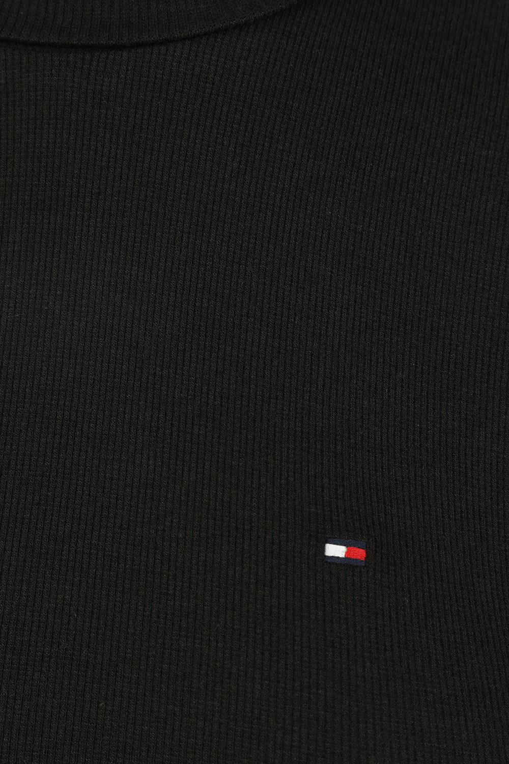 חולצת צווארון גולף בצבע שחור TOMMY HILFIGER