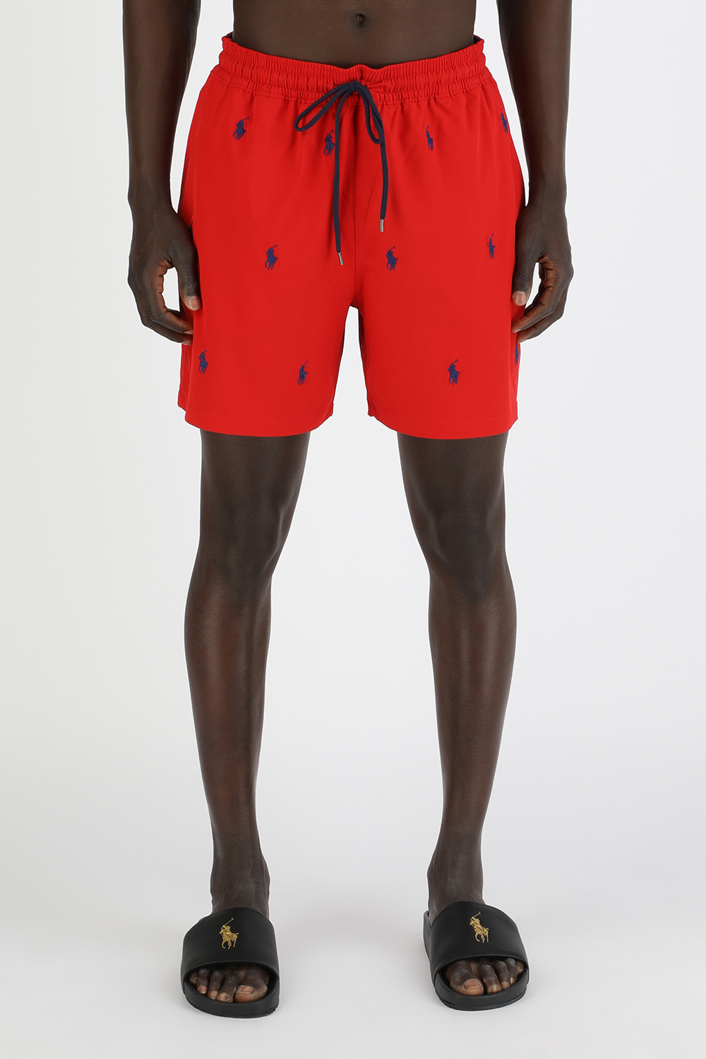 Logo Swim Shorts in Red POLO RALPH LAUREN