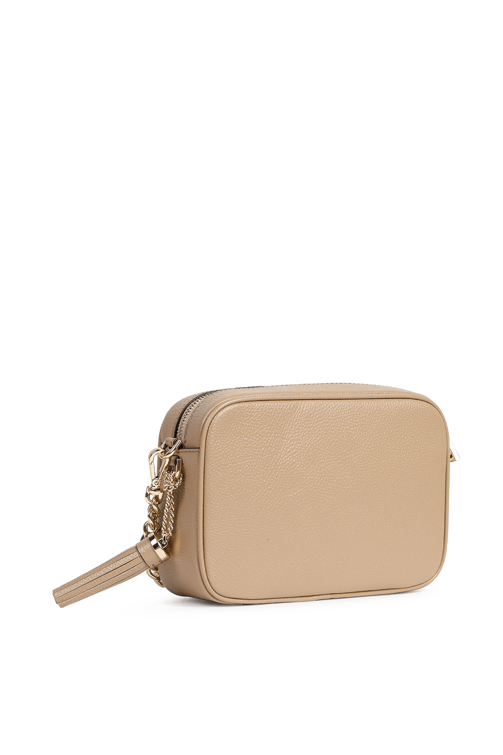תמונה אחורית של תיק קאמרה בצבע קאמל