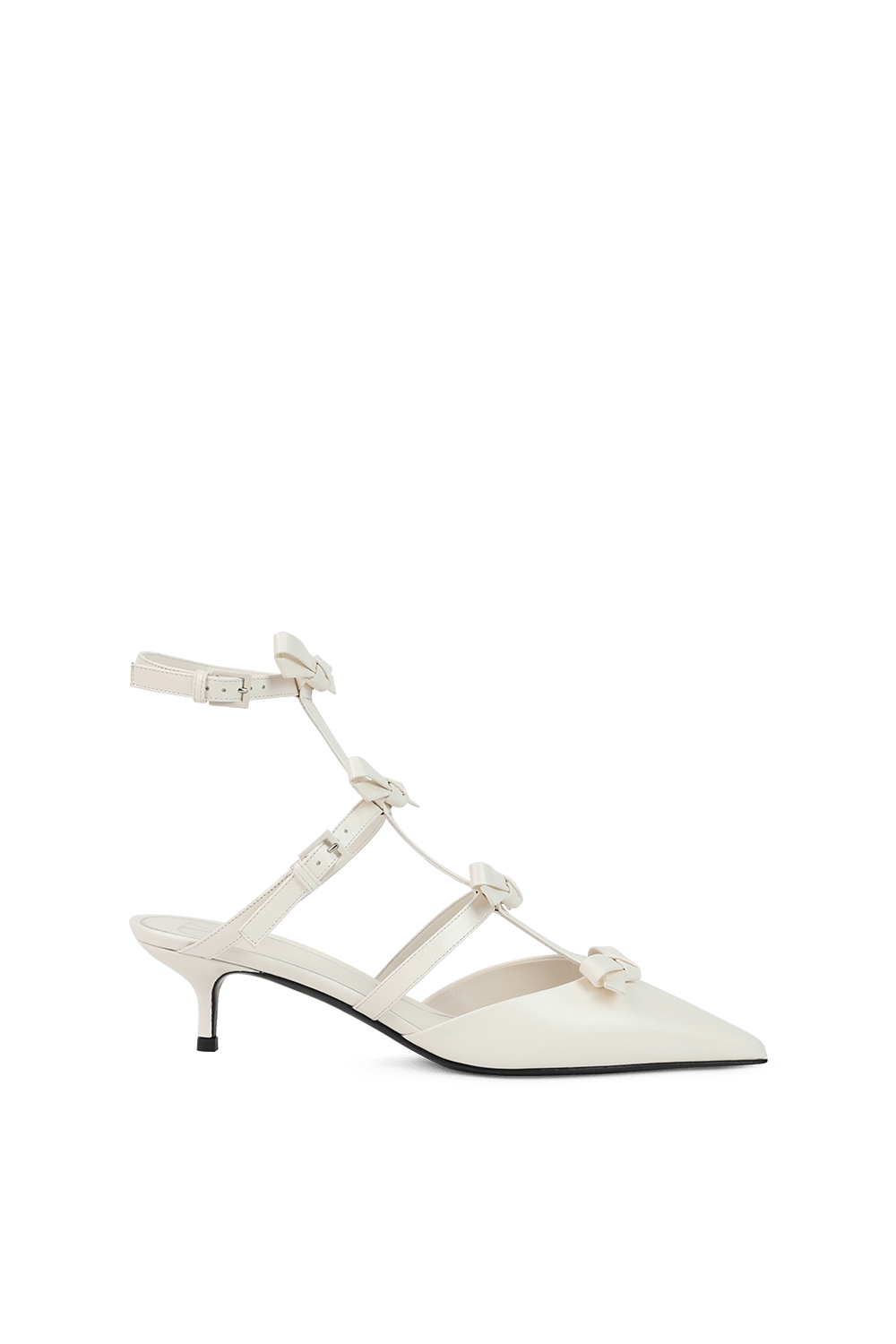 white pumps with ankle strap