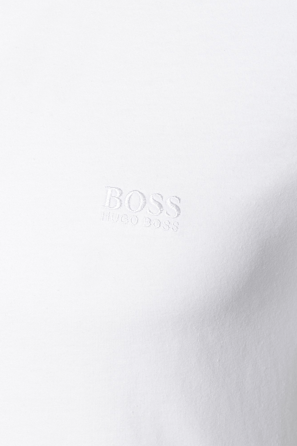 תמונה אחורית של Three Pack of V Neck Underwear Tee in White Cotton