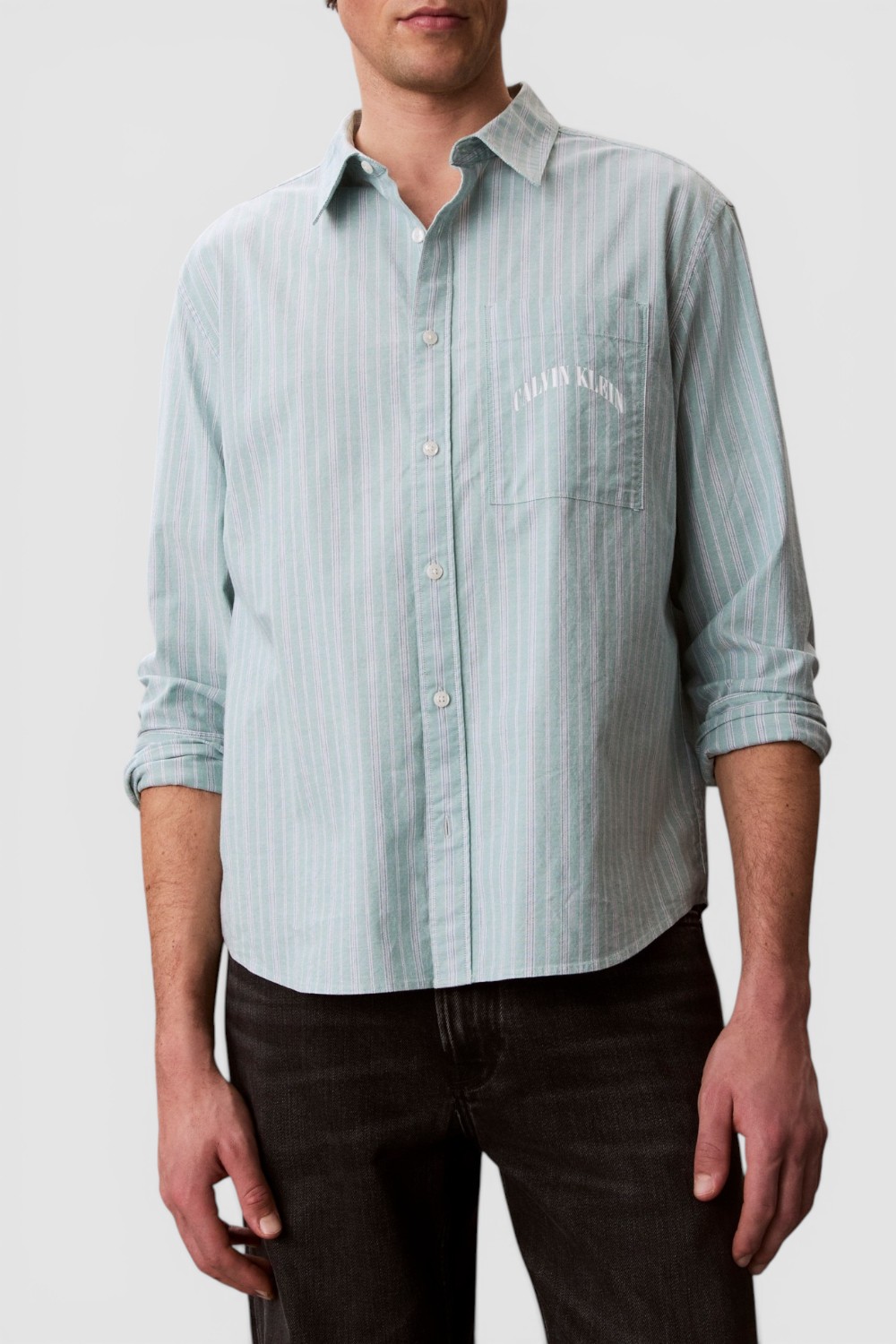 תמונת דוגמן קידמית של חולצה מכופתרת