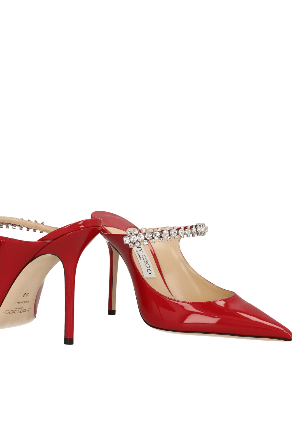 תמונת תקריב של נעלי עקב מיולס בינג 100