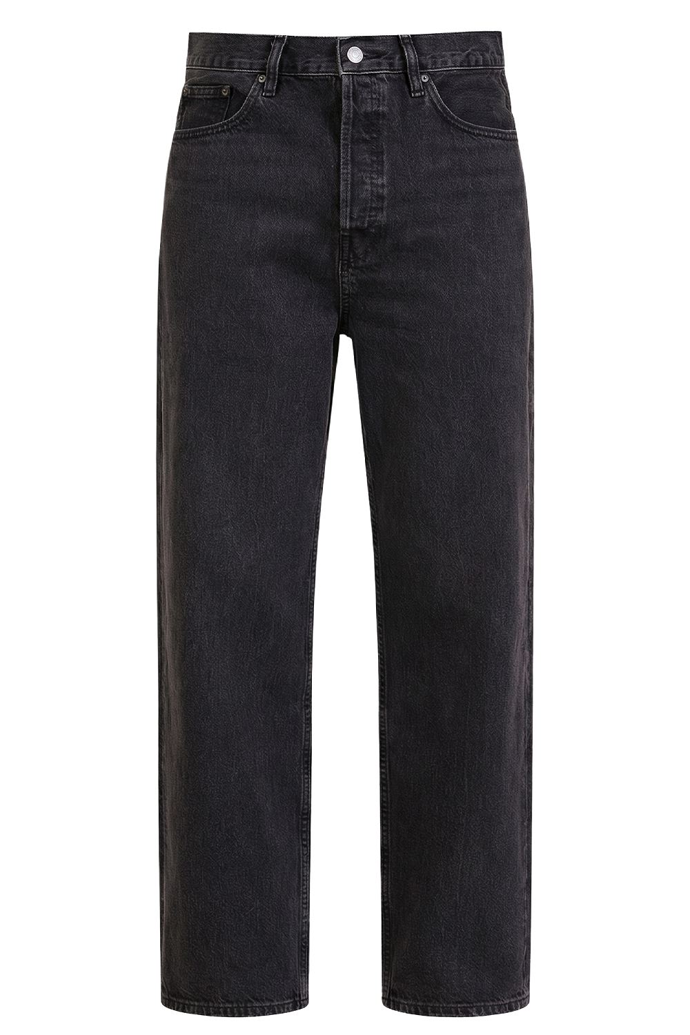 תמונה קידמית של מכנסי ג'ינס בגזרת באגי