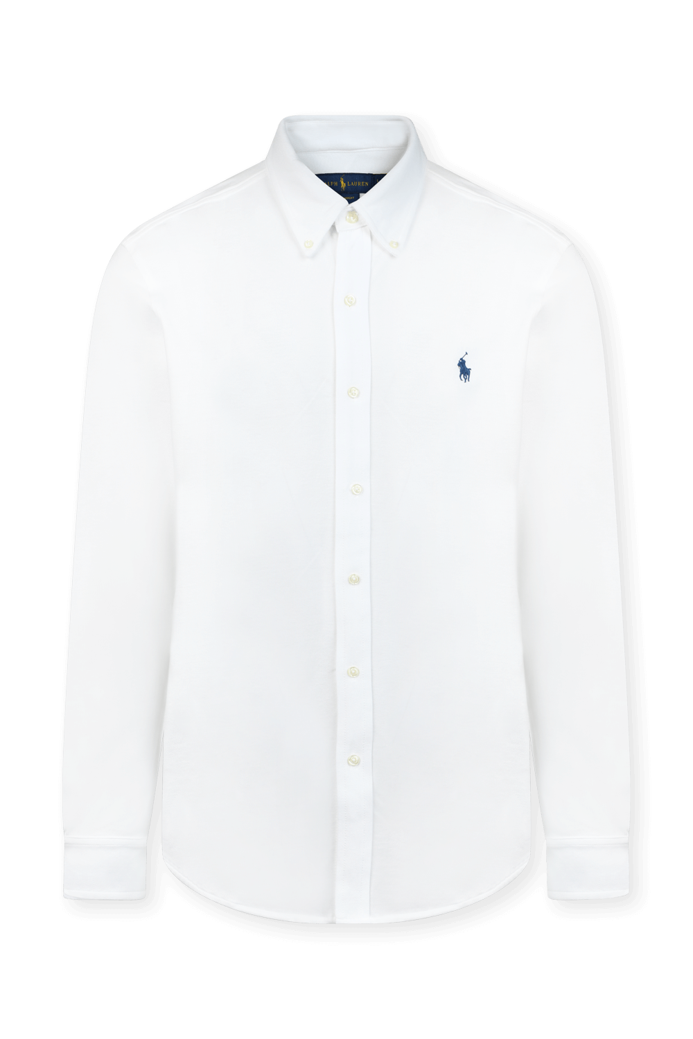חולצת כפתורים ארוכה לבנה עם לוגו רקום POLO RALPH LAUREN