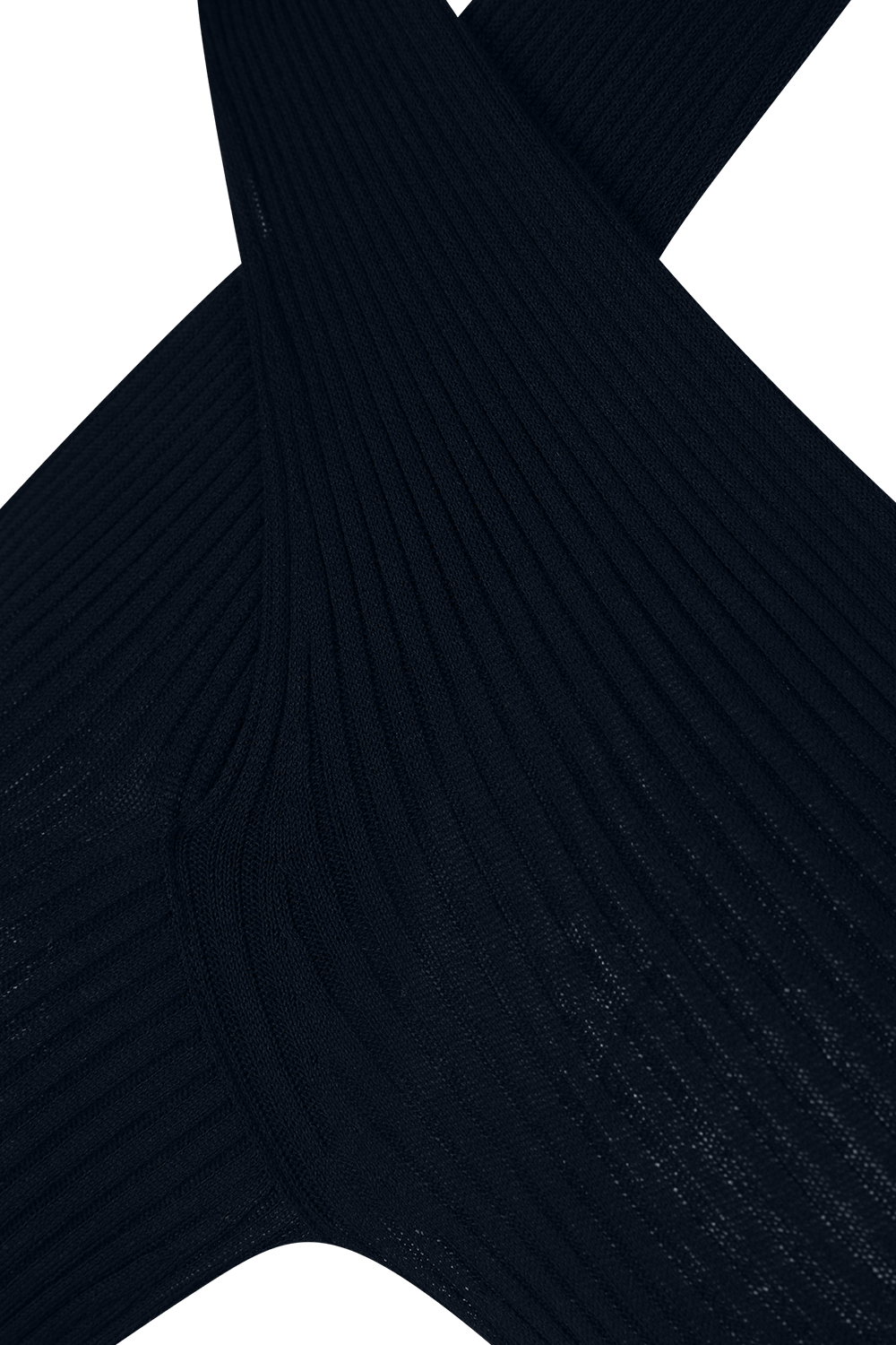 תמונה אחורית של טופ עם קולר בהצלבה בסריגת ריב