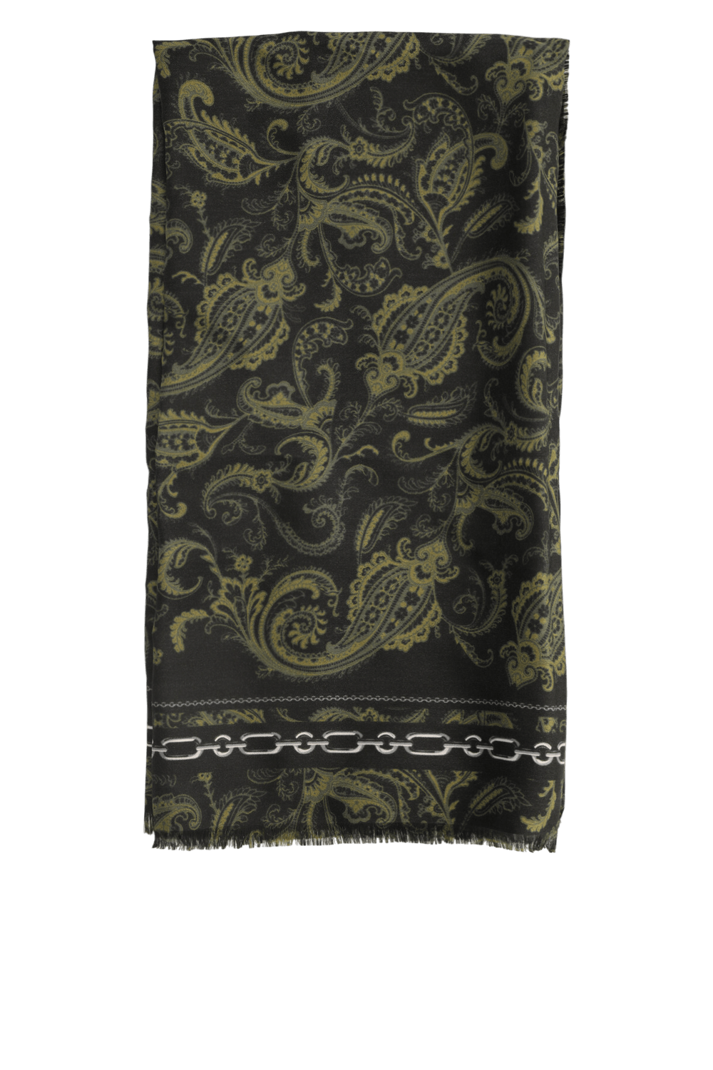 תמונה קידמית של צעיף משי פייזלי