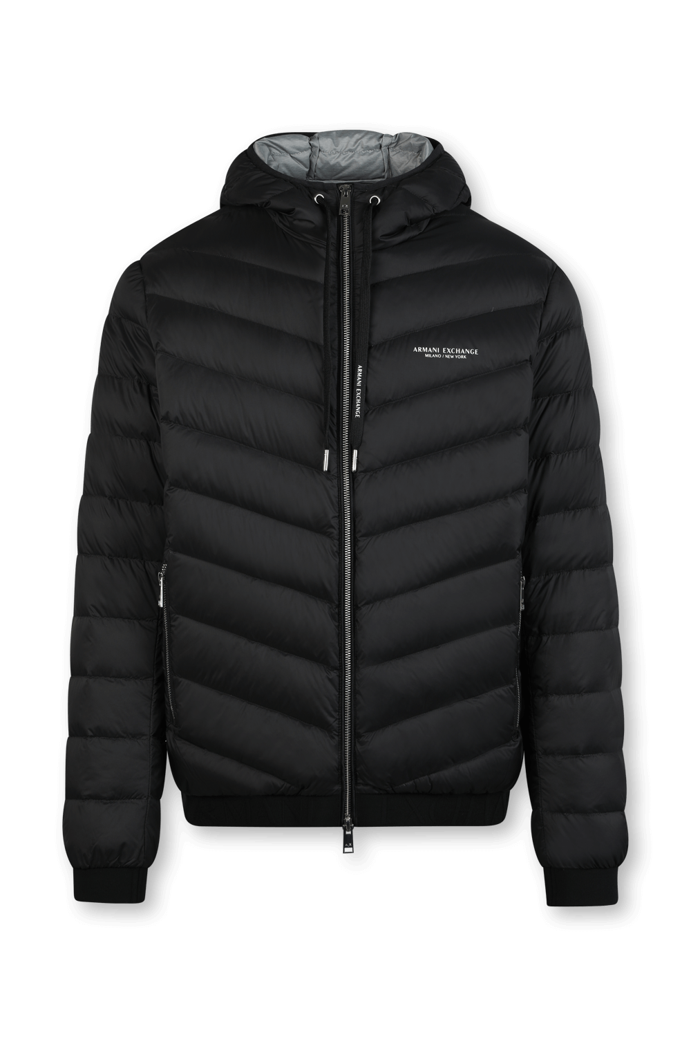 תמונה קידמית של מעיל פאפר בצבע שחור