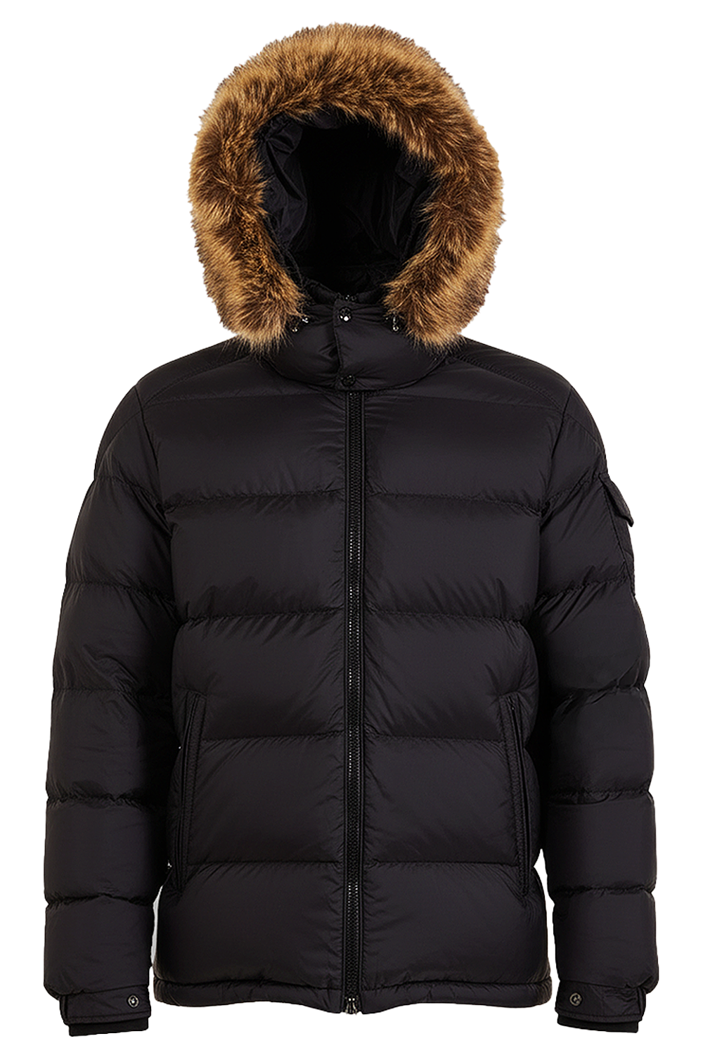 תמונה אחורית של מעיל פוך קצר