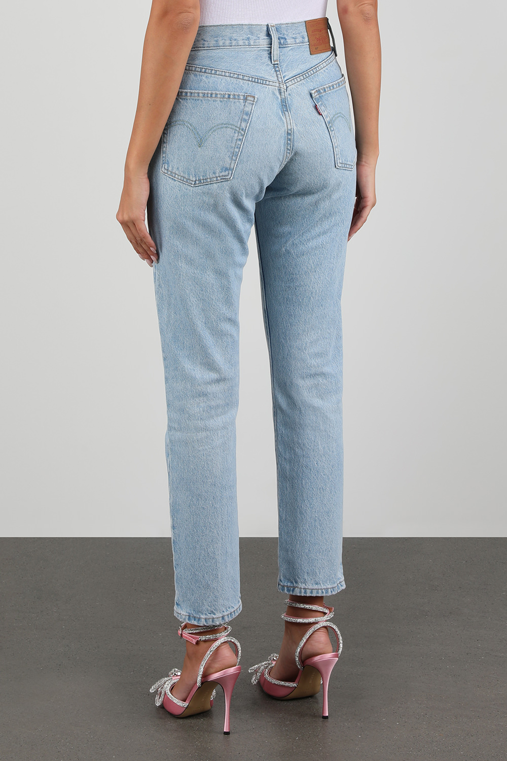 מכנסי ג'ינס קרופ 501 בהירים LEVI`S